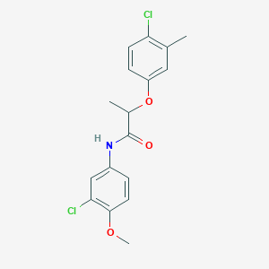 molecular formula C17H17Cl2NO3 B4053353 N-(3-chloro-4-methoxyphenyl)-2-(4-chloro-3-methylphenoxy)propanamide 