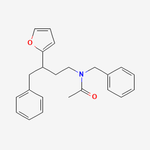 molecular formula C23H25NO2 B4053361 N-benzyl-N-[3-(furan-2-yl)-4-phenylbutyl]acetamide 