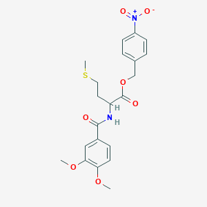 molecular formula C21H24N2O7S B4053410 4-nitrobenzyl N-[(3,4-dimethoxyphenyl)carbonyl]methioninate 