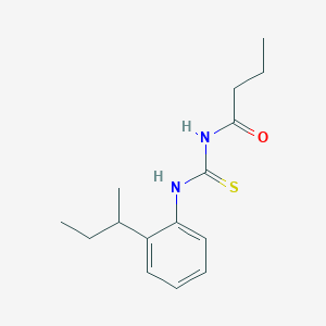 molecular formula C15H22N2OS B4053559 N-{[2-(butan-2-yl)phenyl]carbamothioyl}butanamide 