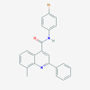 molecular formula C23H17BrN2O B405362 N-(4-bromophenyl)-8-methyl-2-phenylquinoline-4-carboxamide 