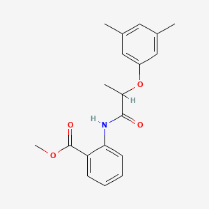 molecular formula C19H21NO4 B4053699 methyl 2-{[2-(3,5-dimethylphenoxy)propanoyl]amino}benzoate 