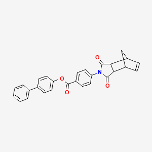 molecular formula C28H21NO4 B4053907 biphenyl-4-yl 4-(1,3-dioxo-1,3,3a,4,7,7a-hexahydro-2H-4,7-methanoisoindol-2-yl)benzoate 