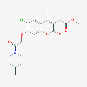 molecular formula C21H24ClNO6 B4054001 methyl {6-chloro-4-methyl-7-[2-(4-methyl-1-piperidinyl)-2-oxoethoxy]-2-oxo-2H-chromen-3-yl}acetate 