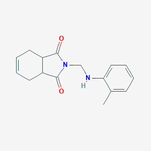molecular formula C16H18N2O2 B405401 2-{[(2-methylphenyl)amino]methyl}-3a,4,7,7a-tetrahydro-1H-isoindole-1,3(2H)-dione 