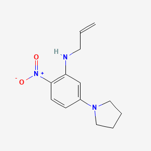 molecular formula C13H17N3O2 B4054155 N-allyl-2-nitro-5-(1-pyrrolidinyl)aniline 