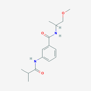 molecular formula C15H22N2O3 B4054470 N-(1-methoxypropan-2-yl)-3-[(2-methylpropanoyl)amino]benzamide 