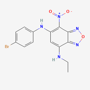 molecular formula C14H12BrN5O3 B4054742 N6-(4-Bromophenyl)-N4-ethyl-7-nitro-2,1,3-benzoxadiazole-4,6-diamine 