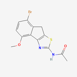 molecular formula C13H11BrN2O2S B4054828 N-(5-bromo-8-methoxy-4H-indeno[1,2-d][1,3]thiazol-2-yl)acetamide 