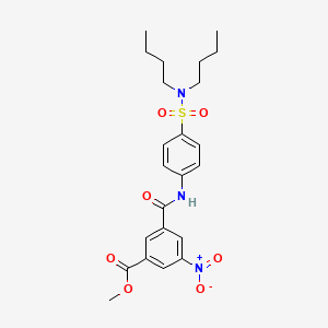 molecular formula C23H29N3O7S B4054833 METHYL 3-({4-[(DIBUTYLAMINO)SULFONYL]ANILINO}CARBONYL)-5-NITROBENZOATE 