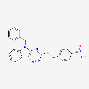 molecular formula C23H17N5O2S B4054941 5-benzyl-3-[(4-nitrobenzyl)sulfanyl]-5H-[1,2,4]triazino[5,6-b]indole 