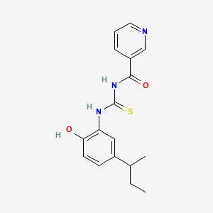 molecular formula C17H19N3O2S B4054946 N-{[(5-sec-butyl-2-hydroxyphenyl)amino]carbonothioyl}nicotinamide 