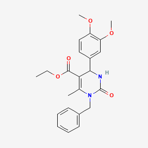 molecular formula C23H26N2O5 B4054982 ethyl 1-benzyl-4-(3,4-dimethoxyphenyl)-2-hydroxy-6-methyl-1,4-dihydro-5-pyrimidinecarboxylate 