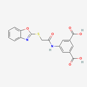 molecular formula C17H12N2O6S B4054992 5-{[2-(1,3-BENZOXAZOL-2-YLSULFANYL)ACETYL]AMINO}ISOPHTHALIC ACID 
