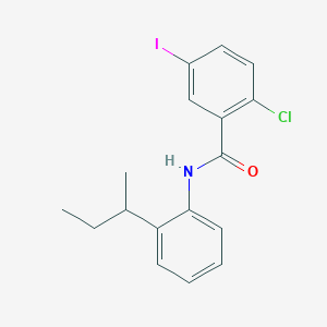 molecular formula C17H17ClINO B4055010 N-[2-(butan-2-yl)phenyl]-2-chloro-5-iodobenzamide 
