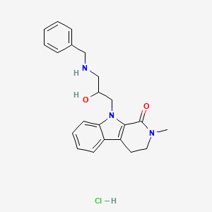 molecular formula C22H26ClN3O2 B4055044 9-[3-(benzylamino)-2-hydroxypropyl]-2-methyl-2,3,4,9-tetrahydro-1H-beta-carbolin-1-one hydrochloride 