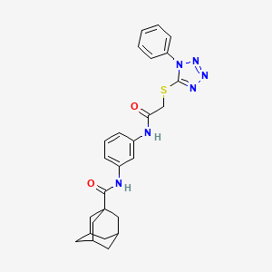 molecular formula C26H28N6O2S B4055142 N-(3-{2-[(1-PHENYL-1H-1,2,3,4-TETRAZOL-5-YL)SULFANYL]ACETAMIDO}PHENYL)ADAMANTANE-1-CARBOXAMIDE 