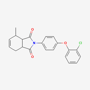 molecular formula C21H18ClNO3 B4055177 2-[4-(2-chlorophenoxy)phenyl]-4-methyl-3a,4,7,7a-tetrahydro-1H-isoindole-1,3(2H)-dione 
