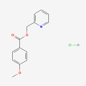 molecular formula C14H14ClNO3 B4055304 Pyridin-2-ylmethyl 4-methoxybenzoate;hydrochloride 