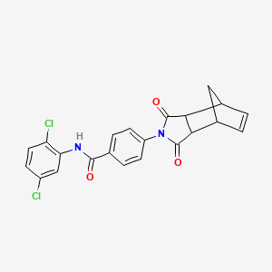 molecular formula C22H16Cl2N2O3 B4055349 N-(2,5-dichlorophenyl)-4-(3,5-dioxo-4-azatricyclo[5.2.1.0~2,6~]dec-8-en-4-yl)benzamide 