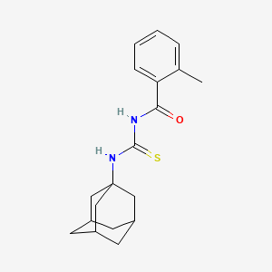 molecular formula C19H24N2OS B4055358 N-[(1-adamantylamino)carbonothioyl]-2-methylbenzamide 