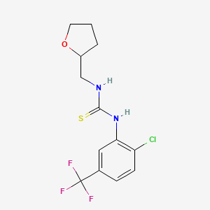 molecular formula C13H14ClF3N2OS B4055376 N-[2-chloro-5-(trifluoromethyl)phenyl]-N'-(tetrahydro-2-furanylmethyl)thiourea 