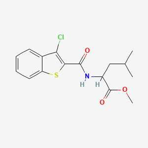molecular formula C16H18ClNO3S B4055412 methyl N-[(3-chloro-1-benzothiophen-2-yl)carbonyl]leucinate 