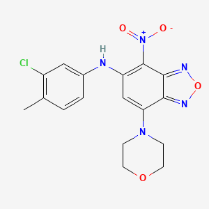 molecular formula C17H16ClN5O4 B4055586 N-(3-chloro-4-methylphenyl)-7-morpholin-4-yl-4-nitro-2,1,3-benzoxadiazol-5-amine 