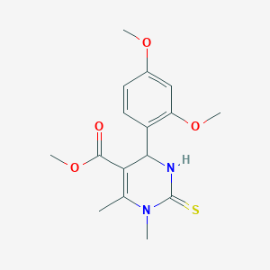 molecular formula C16H20N2O4S B4055772 methyl 4-(2,4-dimethoxyphenyl)-1,6-dimethyl-2-thioxo-1,2,3,4-tetrahydro-5-pyrimidinecarboxylate 