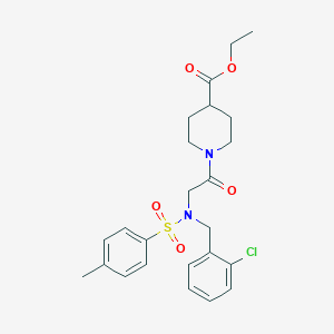 molecular formula C24H29ClN2O5S B4055833 Ethyl 1-[2-[(2-chlorophenyl)methyl-(4-methylphenyl)sulfonylamino]acetyl]piperidine-4-carboxylate 