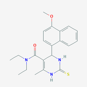 molecular formula C21H25N3O2S B4055881 N,N-diethyl-4-(4-methoxy-1-naphthyl)-6-methyl-2-thioxo-1,2,3,4-tetrahydro-5-pyrimidinecarboxamide 