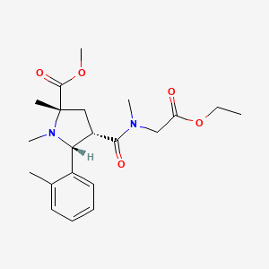 molecular formula C21H30N2O5 B4055970 methyl (2S,4S,5R)-4-[(2-ethoxy-2-oxoethyl)-methylcarbamoyl]-1,2-dimethyl-5-(2-methylphenyl)pyrrolidine-2-carboxylate 