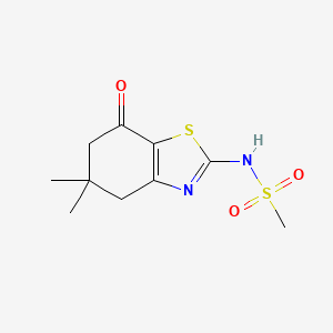 molecular formula C10H14N2O3S2 B4055983 N-(5,5-dimethyl-7-oxo-4,5,6,7-tetrahydro-1,3-benzothiazol-2-yl)methanesulfonamide 