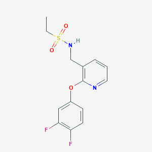 molecular formula C14H14F2N2O3S B4056110 N-[[2-(3,4-difluorophenoxy)pyridin-3-yl]methyl]ethanesulfonamide 