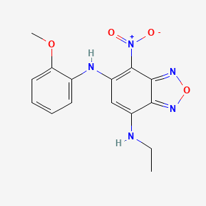 molecular formula C15H15N5O4 B4056124 N4-Ethyl-N6-(2-methoxyphenyl)-7-nitro-2,1,3-benzoxadiazole-4,6-diamine 
