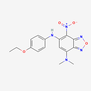 molecular formula C16H17N5O4 B4056130 N6-(4-Ethoxyphenyl)-N4,N4-dimethyl-7-nitro-2,1,3-benzoxadiazole-4,6-diamine 