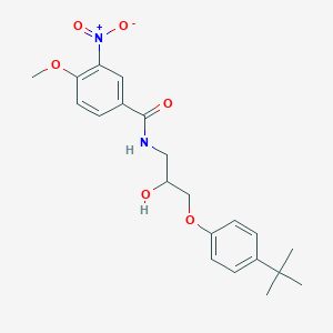 molecular formula C21H26N2O6 B4056275 N-[3-(4-tert-butylphenoxy)-2-hydroxypropyl]-4-methoxy-3-nitrobenzamide 
