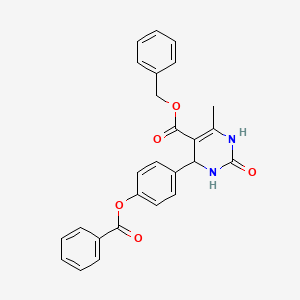 molecular formula C26H22N2O5 B4056386 benzyl 4-(4-benzoyloxyphenyl)-6-methyl-2-oxo-3,4-dihydro-1H-pyrimidine-5-carboxylate 
