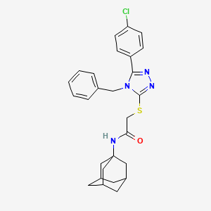 molecular formula C27H29ClN4OS B4056394 N-(ADAMANTAN-1-YL)-2-{[4-BENZYL-5-(4-CHLOROPHENYL)-1,2,4-TRIAZOL-3-YL]SULFANYL}ACETAMIDE 
