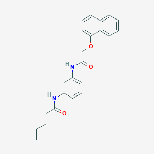 molecular formula C23H24N2O3 B4056430 N-[3-[(2-naphthalen-1-yloxyacetyl)amino]phenyl]pentanamide 