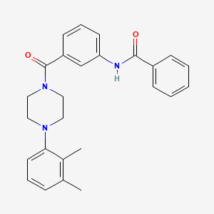 molecular formula C26H27N3O2 B4056500 N-{3-[4-(2,3-DIMETHYLPHENYL)PIPERAZINE-1-CARBONYL]PHENYL}BENZAMIDE 