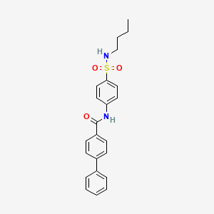 molecular formula C23H24N2O3S B4056624 N-[4-(BUTYLSULFAMOYL)PHENYL]-[1,1'-BIPHENYL]-4-CARBOXAMIDE 
