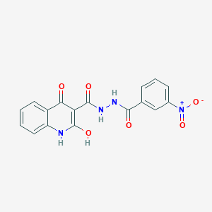 molecular formula C17H12N4O6 B405674 4-hydroxy-N'-(3-nitrobenzoyl)-2-oxo-1,2-dihydro-3-quinolinecarbohydrazide CAS No. 304870-09-5