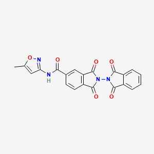 molecular formula C21H12N4O6 B4056743 N-(5-methyl-3-isoxazolyl)-1,1',3,3'-tetraoxo-1,1',3,3'-tetrahydro-2,2'-biisoindole-5-carboxamide 