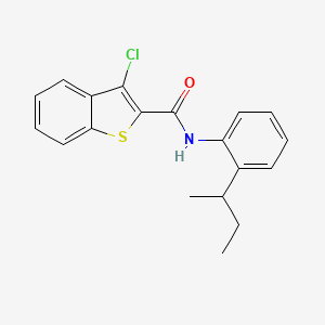 molecular formula C19H18ClNOS B4056787 N-[2-(butan-2-yl)phenyl]-3-chloro-1-benzothiophene-2-carboxamide 
