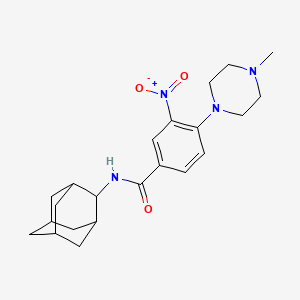 molecular formula C22H30N4O3 B4056788 N-2-adamantyl-4-(4-methyl-1-piperazinyl)-3-nitrobenzamide 