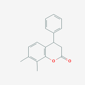 molecular formula C17H16O2 B405679 7,8-Dimethyl-4-phenylchroman-2-one CAS No. 331964-82-0