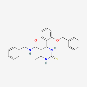 molecular formula C26H25N3O2S B4056866 N-benzyl-4-[2-(benzyloxy)phenyl]-6-methyl-2-thioxo-1,2,3,4-tetrahydro-5-pyrimidinecarboxamide 