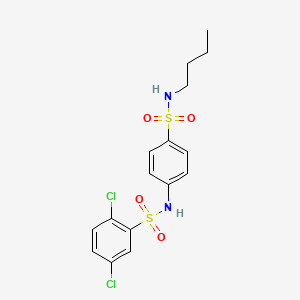 molecular formula C16H18Cl2N2O4S2 B4056867 N-[4-(butylsulfamoyl)phenyl]-2,5-dichlorobenzenesulfonamide 