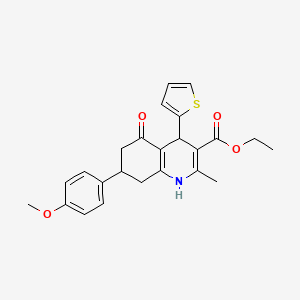 molecular formula C24H25NO4S B4056875 ethyl 7-(4-methoxyphenyl)-2-methyl-5-oxo-4-thiophen-2-yl-4,6,7,8-tetrahydro-1H-quinoline-3-carboxylate 